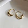 Fashion Metal C Hoop Earrings Temperament Wild Simple Retro Earrings