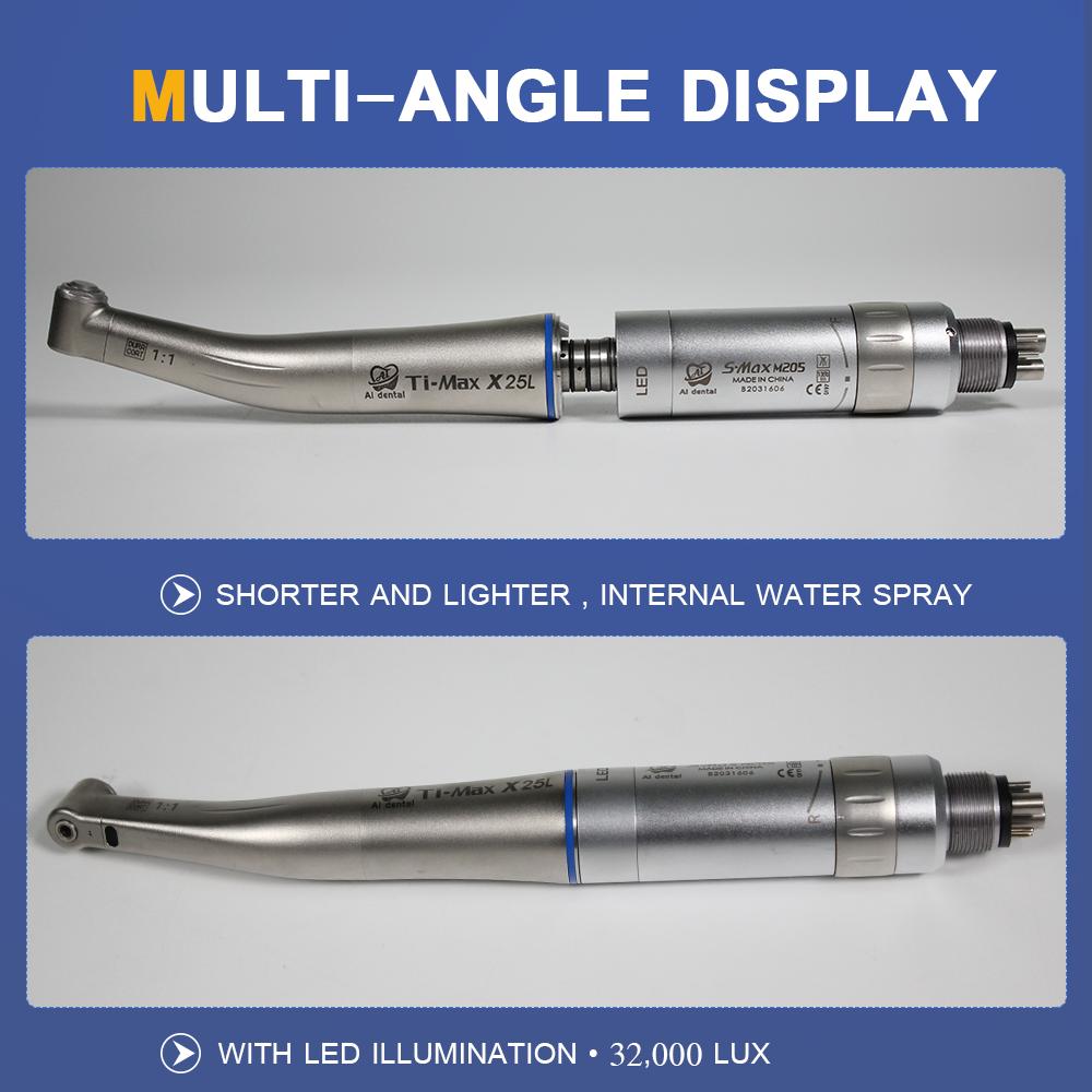 Набор стоматологических наконечников AI-M205LS 1:1 низкоскоростной наконечник X65L и низкоскоростной внутренний распылитель воды X25L с оптоволоконным кабелем
