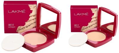 LAKMÉ Легкое покрытие Face It Матирующая компактная пудра и Face It Компактная для всех типов кожи, 1 шт., 9 г, Айвори