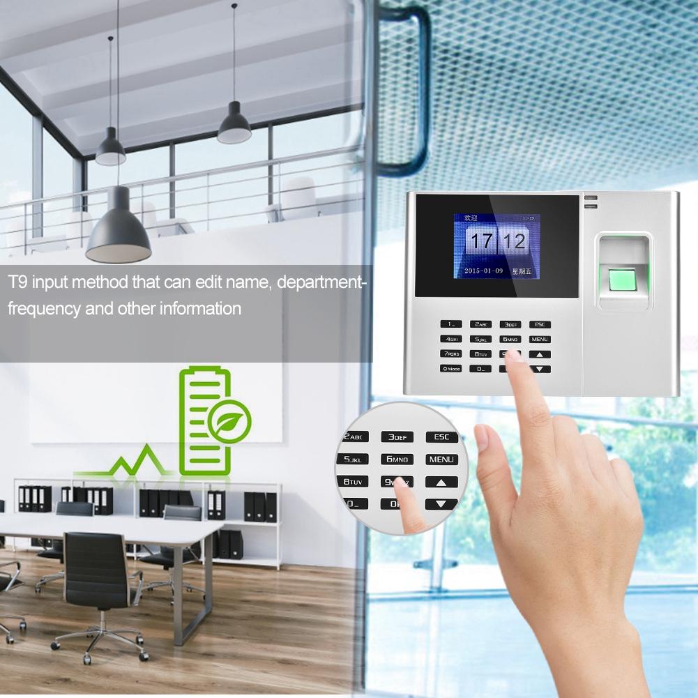 TCP IP Отпечатки пальцев Пароль Машина учета рабочего времени Регистрация рабочего времени сотрудников