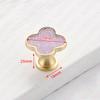 NAIERDI Heart Diamonds Cabinet Handles Zinc Alloy Lucky Clover Furniture Handles Drawer Knob Kitchen Wardrobes Dresser Knob