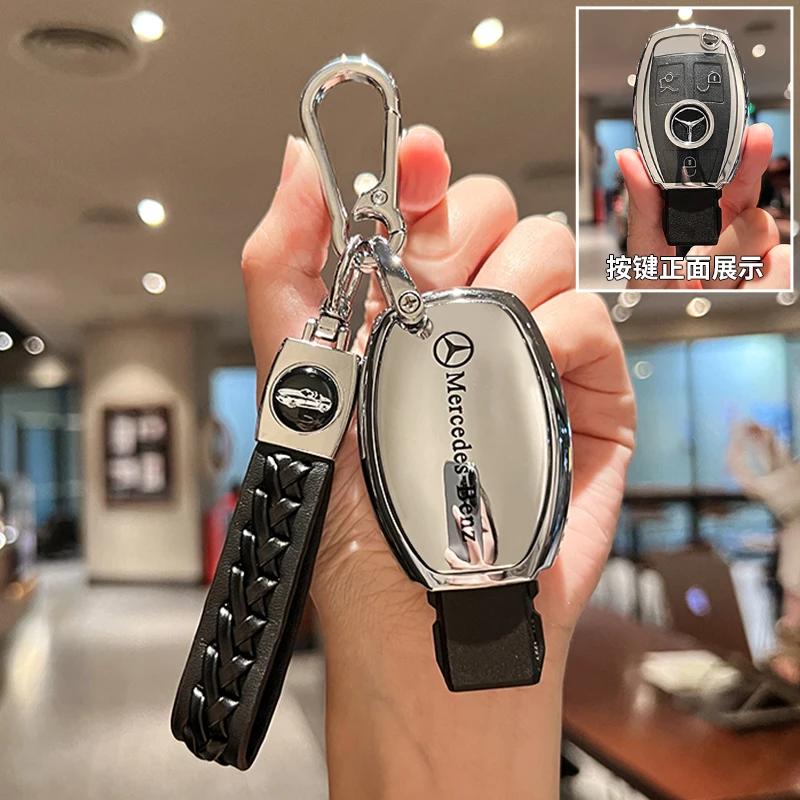 FA9TPU Key Fob Cover For Mercedes Benz A B C E S Class W204 W205 W212 W213 W176 GLC MAYBACH Keyless Soft Case