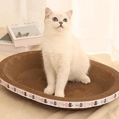 Когтеточка-кровать для кошек, когтеточка, гнездо, когтеточки для кошек, круглые, овальные, игрушки для стачивания когтей для маленьких кошек, прочная кровать-гнездо