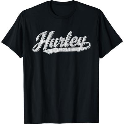 JieshiNW Винтажная футболка в графическом стиле 1980-х Hurley Вирджиния VA