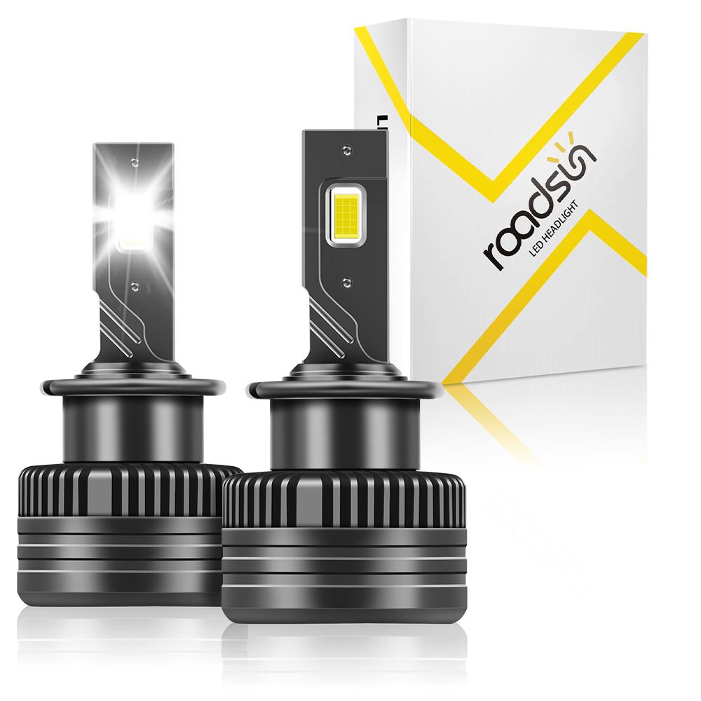 Roadsun Серия D D4S Светодиодные лампы для фар автомобиля D4R Светодиодные фары с турбовентилятором 6000K Автомобильная фара Конверсия HID