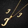English Letter Necklace & Earring Set: Fashionable Jewelry for Women