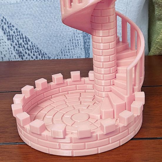 Dice Tower Castle Dice Rolling Tower with Tray Role Playing Game Retro DND Dice Rolling Tower And Tray for RPG Tabletop Dice Games Accessory