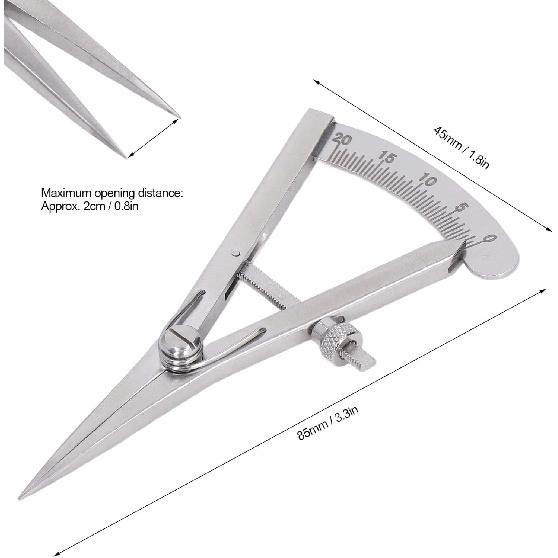 Разметочный циркуль, металлический компас многоцелевой высокоточный регулируемый для проектов по обрезке кожи(Разметочный циркуль с винтовым фиксатором)