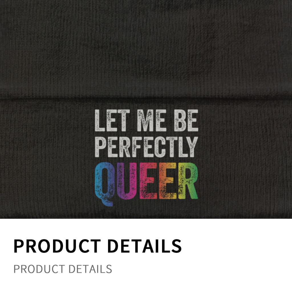 Let Me Be Perfectly Queer Gay Pun ЛГБТ лесбиянок геев бисексуалов транссексуалов вязаная шапка для женщин шапочки унисекс зимние шапки дынная шапка
