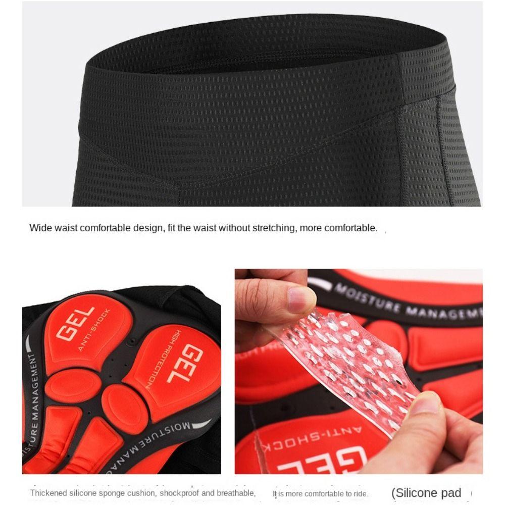 Shockproof 5D Gel Pad Cycling Shorts Breathable Bike Underwear Cycling Apparel Cycling Accessories