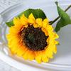 4 Colors Autumn Decoration Flower Yellow Silk Artificial Sunflower  Home Decoration