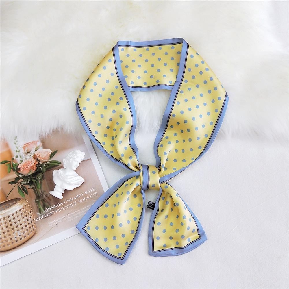 Pingjiao New Style Spring And Autumn Professional Decoration Versatile Small Silk Scarf Women'S Scarf Narrow Long Hair Strap Tie Bag Belt