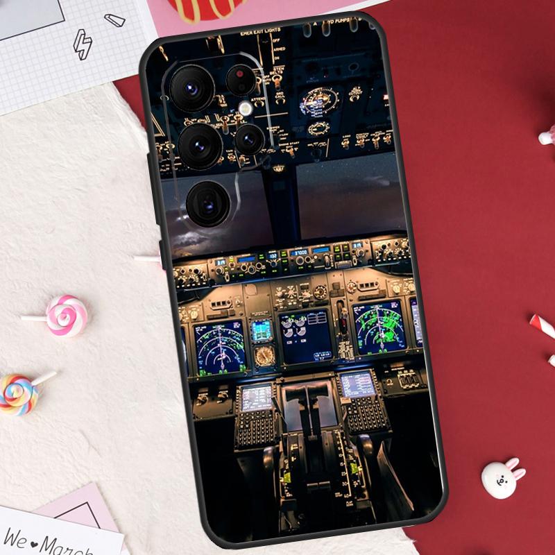 Flight Instruments Cockpit Case For Samsung Galaxy S24 FE S20 FE S21 S22 S23 S25 S26 Ultra S10 Plus S25 FE Cover Shell