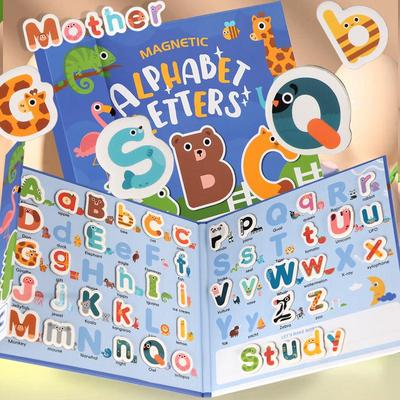 Карточки-пазлы с английским алфавитом: Развивающая игрушка для детей - Правописание, Магниты и Познание