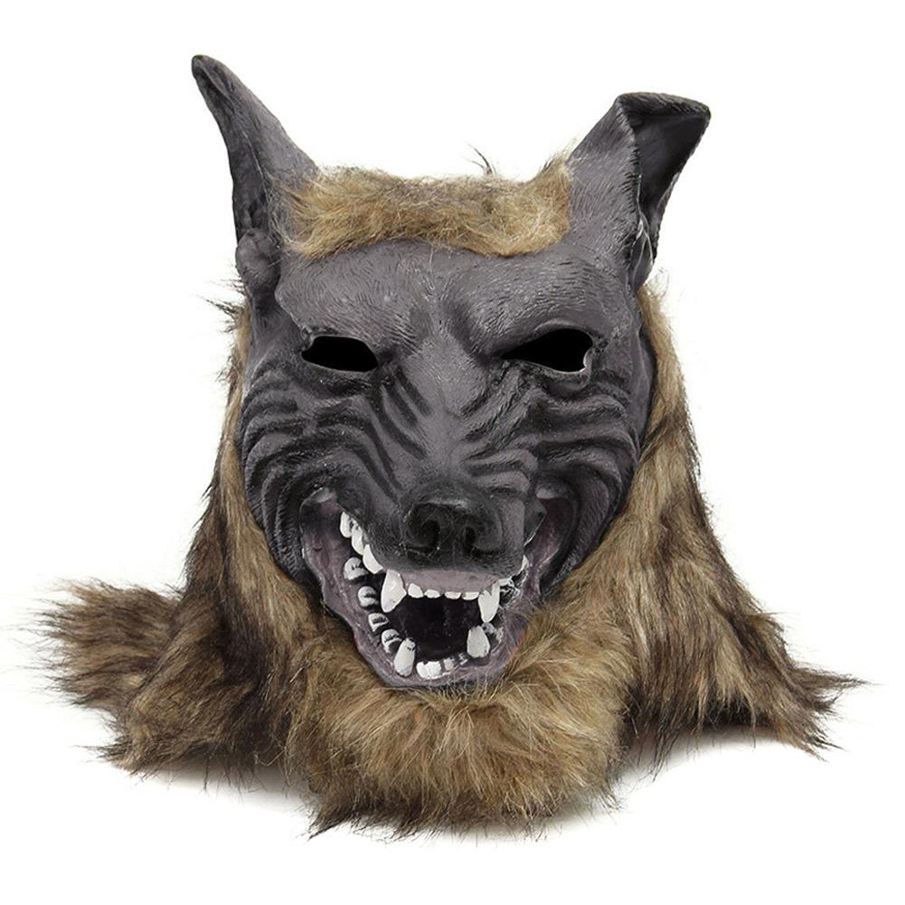 Halloween Horror Plush Wolf Gloves Mask Masquerade Halloween Party Costume Props Mask for Themed Party Supplies