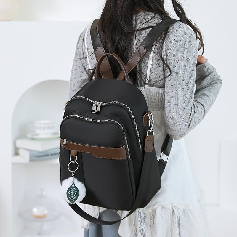 Женский контрастный цветной рюкзак, нейлоновая сумка через плечо, многофункциональный рюкзак