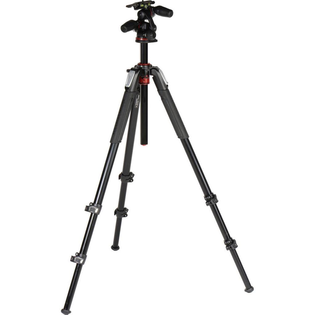 Manfrotto Professional 055 Series 3 Sections RC2 Head Kit MK055XPRO3-3W Tripod, Aluminum, + 3-Way