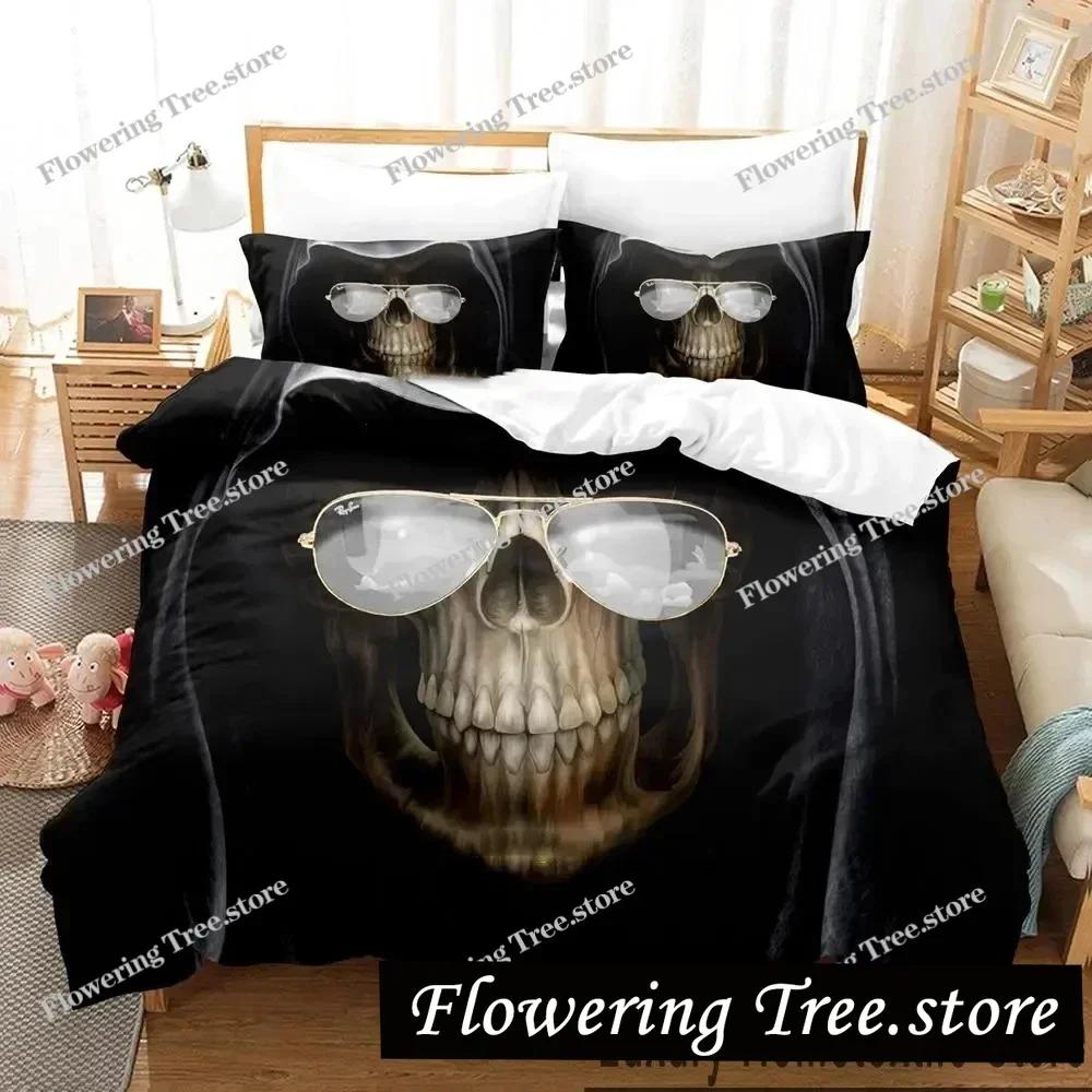 3D Print Dark Grim Reaper  Bedding Set Boys Girls Twin Queen King Size Duvet Cover Pillowcase Bed boys Adult Home Textileextile0