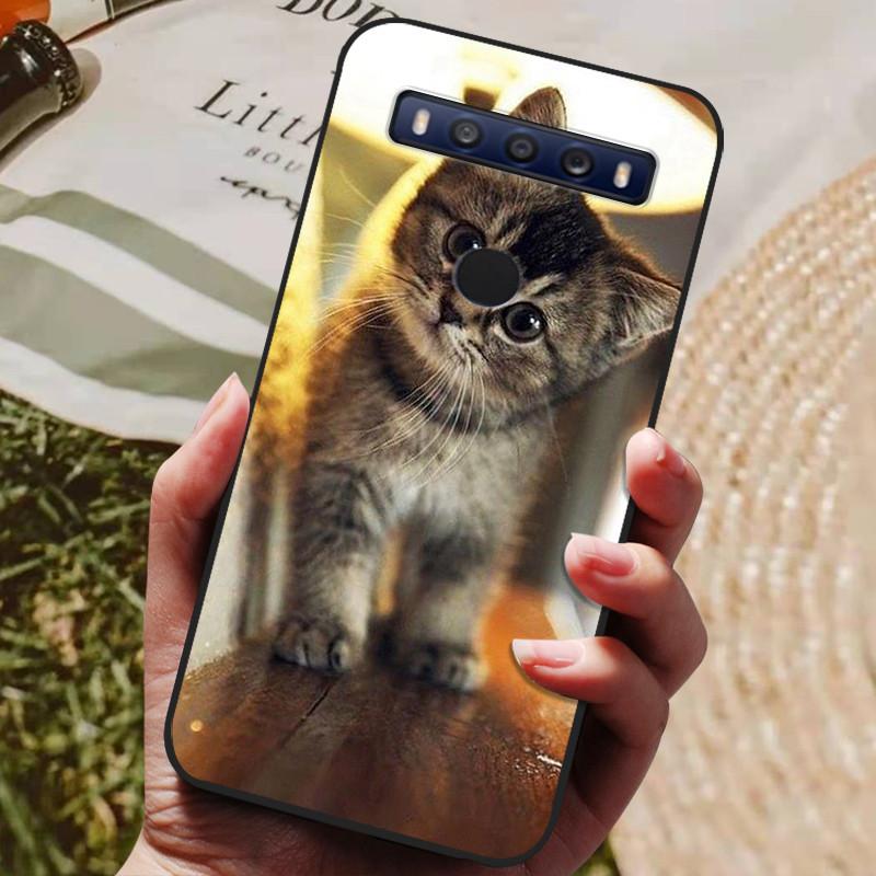 Чехол для TCL 10 SE Черный ТПУ Силиконовый Чехол Для Телефона TCL 10SE Чехлы tcl 10se T766H T766J T766U T766A Fundas Бампер Мраморный