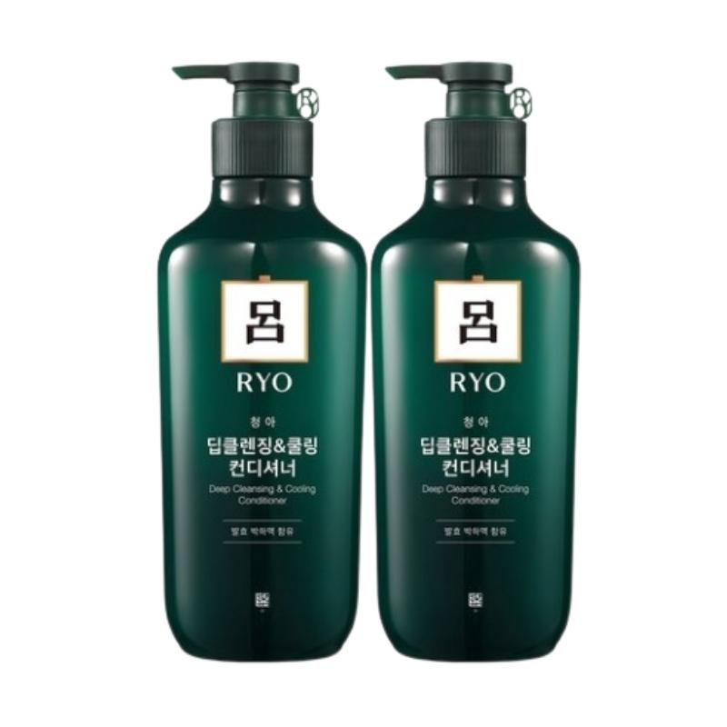 Ryo Cheonga Охлаждающий кондиционер для глубокого очищения 550 мл | Удаление 99% мелкой пыли | Контроль кожного сала и запаха кожи головы | Травяной охлаждающий и отшелушивающий уход