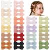 20Pcs 2'' Baby Hair Bows Hair Clips, Cute Hairpins for Baby Girls Soft Cotton Hair Bands Hair Accessories for Kids Children