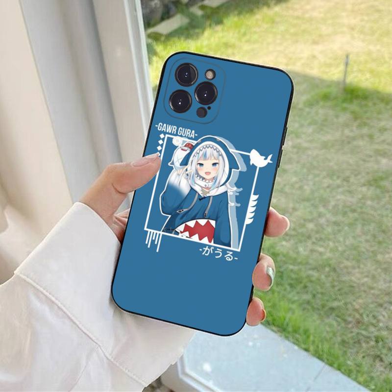 Чехол для телефона YNDFCNB Gawr Gura для iPhone 6 7 8 Plus 11 12 13 14 Pro SE 2020 MAX Mini X XS XR, задняя крышка Funda