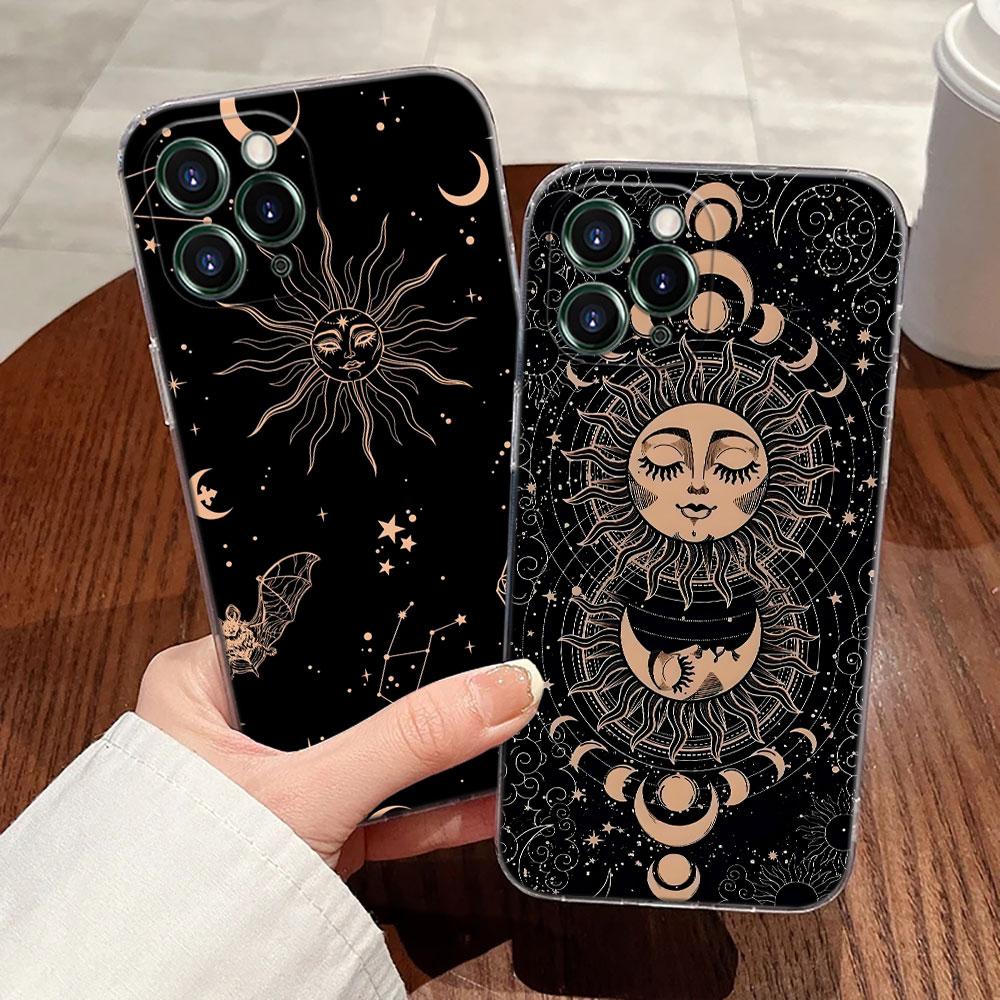 Чехол-футляр с картой Таро Солнце и Луна, Астрология, Магия для Apple iPhone 17 16 15 14 13 12 11 Pro Max 16 Plus 16E 17Air 17Pro Чехол для телефона Funda