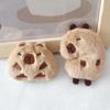 Cute Capybara Animal Plush Doll Brooch Fluffy Soft Stuffed Clothes Badge Pins Backpacks Decoration Accessories