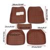 5 шт./компл. универсальные автомобильные коврики кофейного цвета, напольные кожаные коврики