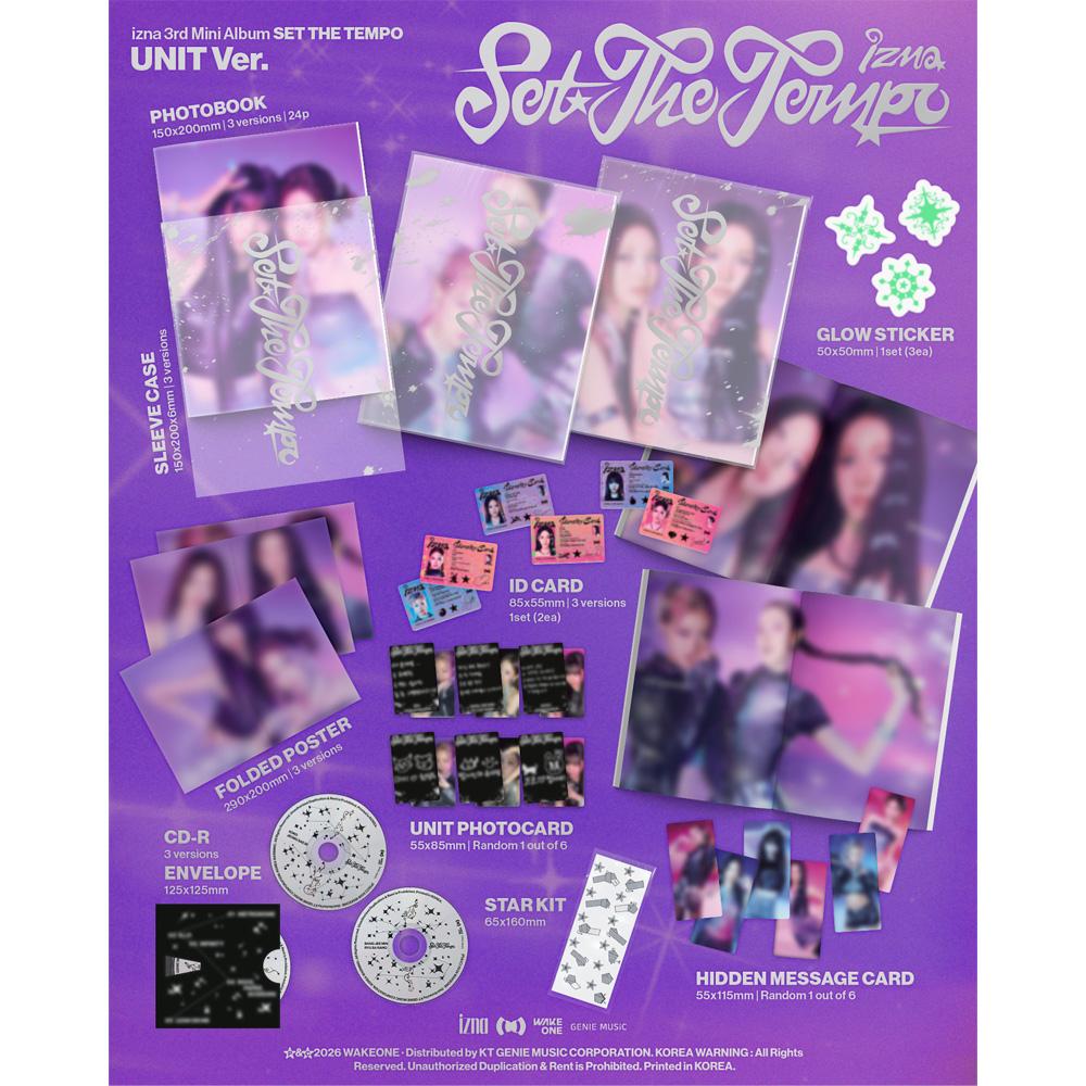 [Предзаказ] izna SET THE TEMPO K-pop Альбом CD Фотокарточка Официальная Случайная Версия