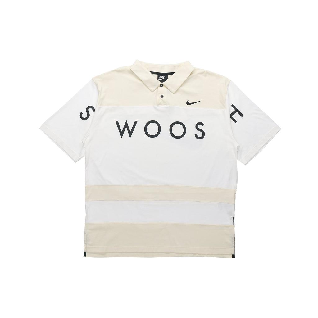 Nike Sportswear Swoosh Logo Contrast Loose-Fit Polo Men Tops Sail DJ5370-110