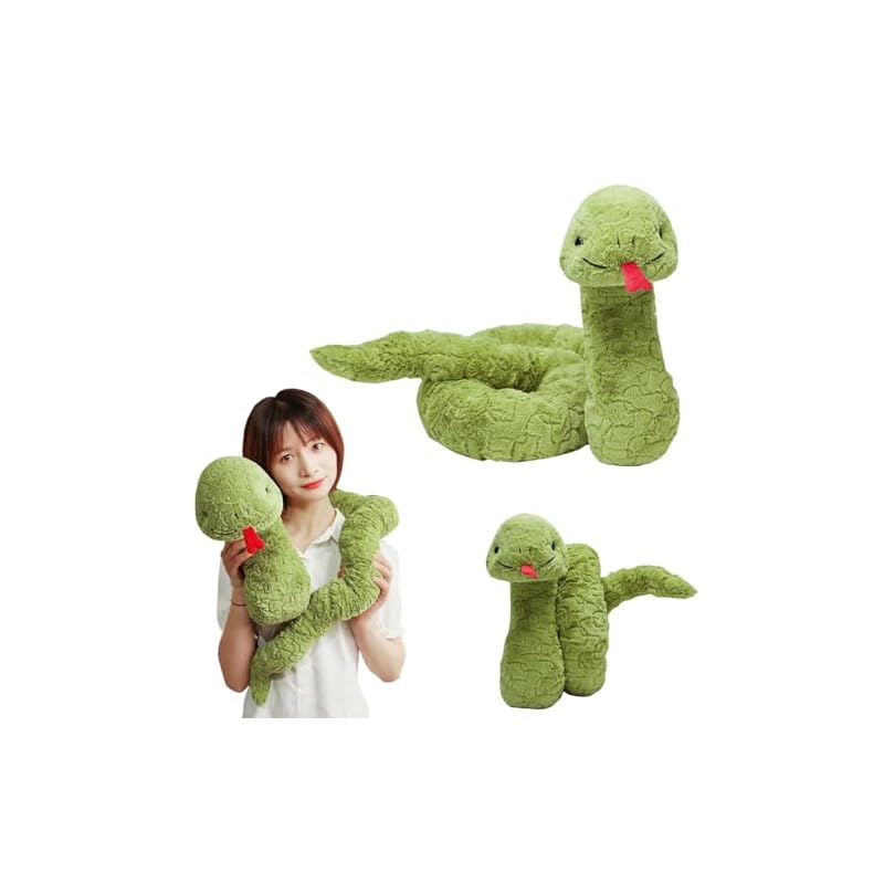 Плюшевая змея VIYUFENST, Животное Зодиака, Большая, Реалистичная, Забавная, Милая Игрушка, Подарок для Детей, Фигурка, для Девочек и Мальчиков, Декоративный Предмет (Маленький: Прибл.