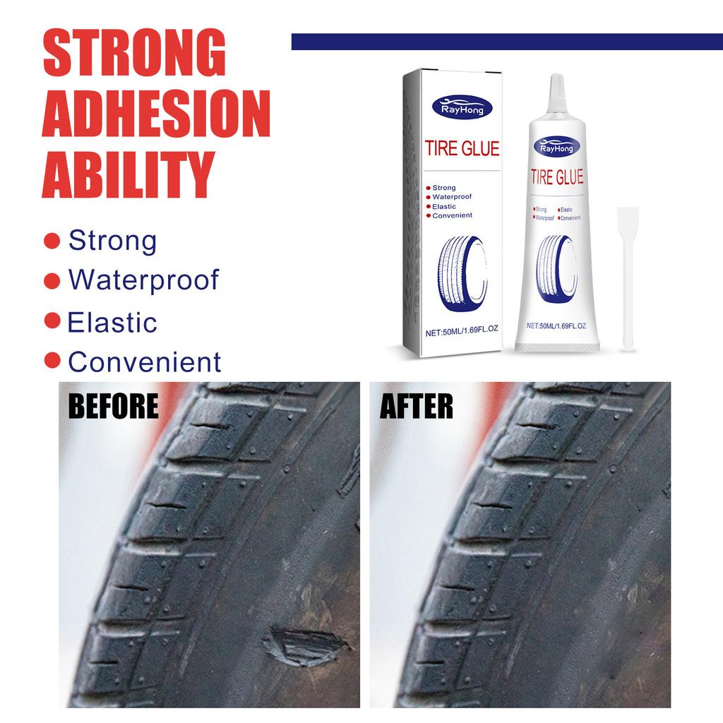 RAYHONG Tire Repair Adhesive Car Tire Side Patch Crack Scratch Soft Repair Glue
