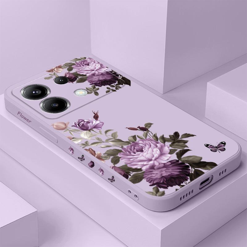 Чехол для телефона 'Цветы пиона' для Xiaomi Poco X7 X6 F6 M6 M5 M5S F5 X5 F4 X4 M4 F3 M3 X3 Pro 4G 5G GT Силиконовый чехол