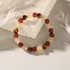 Charm Success Red Agate Jewelry Gift Natural Stone Bracelet with Tiger Eye Fashion Good Luck