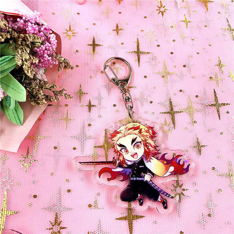 Прочный и прозрачный акриловый брелок Demon Slayer для фанатов Kimetsu No Yaiba