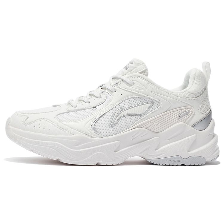 Li-Ning Модные универсальные амортизирующие нескользящие износостойкие низкие кроссовки для бега женские кроссовки белые ARLS008-3