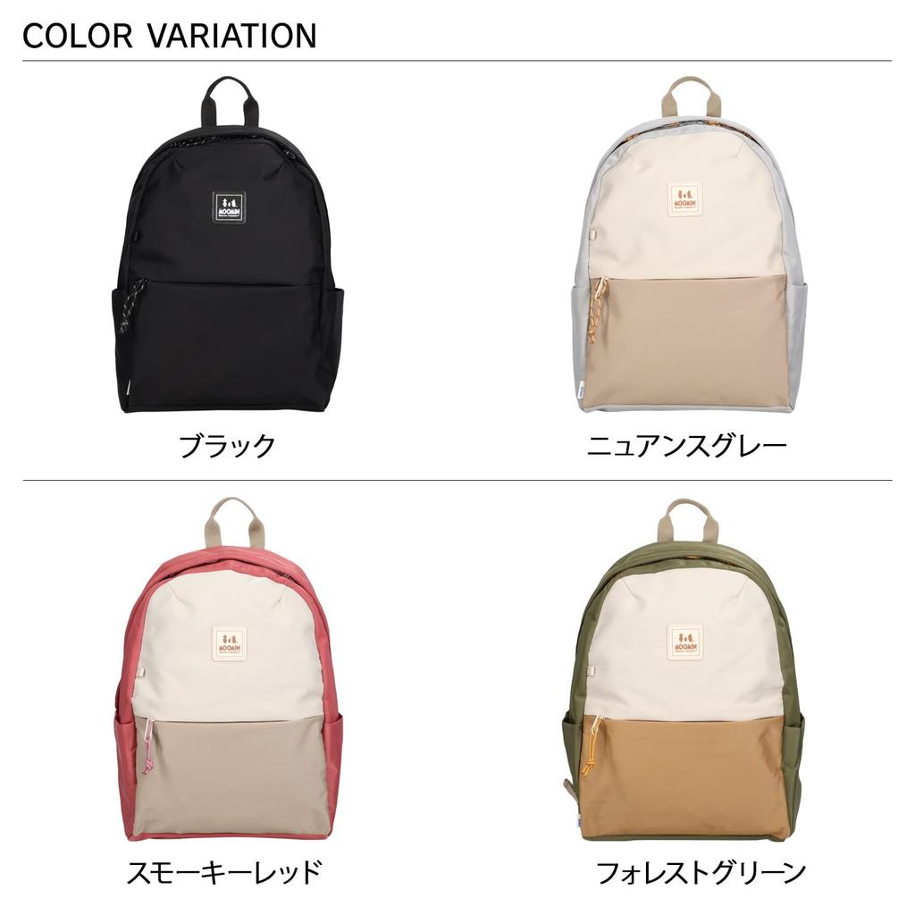 Backpack Rucksack Day Bag Round Type Nuance Gray 26 X 36 X 14 Cm Shoulder 74 Cm [Moomin] Women's Approx. (W) (H) (D) / Length ~ Approx. (length