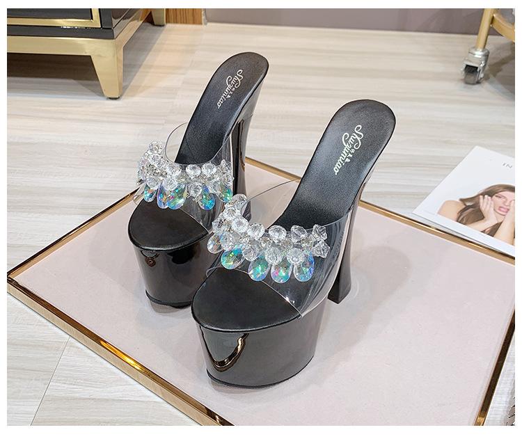 Женские туфли-лодочки с кристаллами для вечеринки, клубные тапочки, туфли-лодочки, женские туфли Zapatos De Mujer, серия 1100, каблук 20 см, платформа LFD 10 см