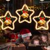 Yousheng Рождественская звезда световое украшение на батарейках рождественская елка подвесные украшения светодиодная подсветка подвеска для оконной двери настенная рождественская елка