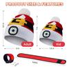 Kids LED Hat USB Rechargeable Headlamp Hat with LED Bracelet Winter Warm Knitted Night Light Hat Suitable for Camping Running Walking