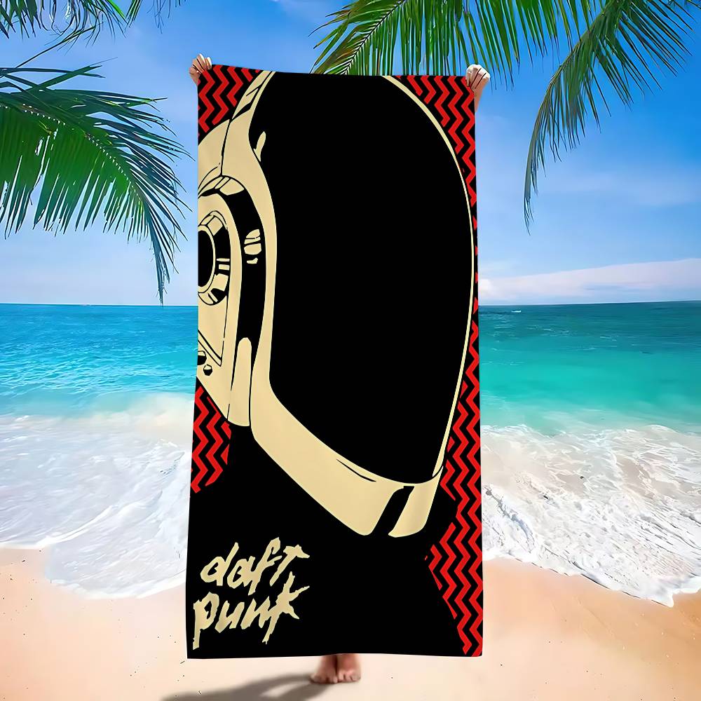 Полотенца Daft Punk Большие Микрофибровые Пляжные Полотенца Быстросохнущее Полотенце Песчаные Пляжные Полотенца Полотенце для Бассейна Для Путешествий Бассейн Йога