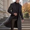 New Extra Long British Men's Long Windbreaker Woolen Coat Men's Woolen Coat