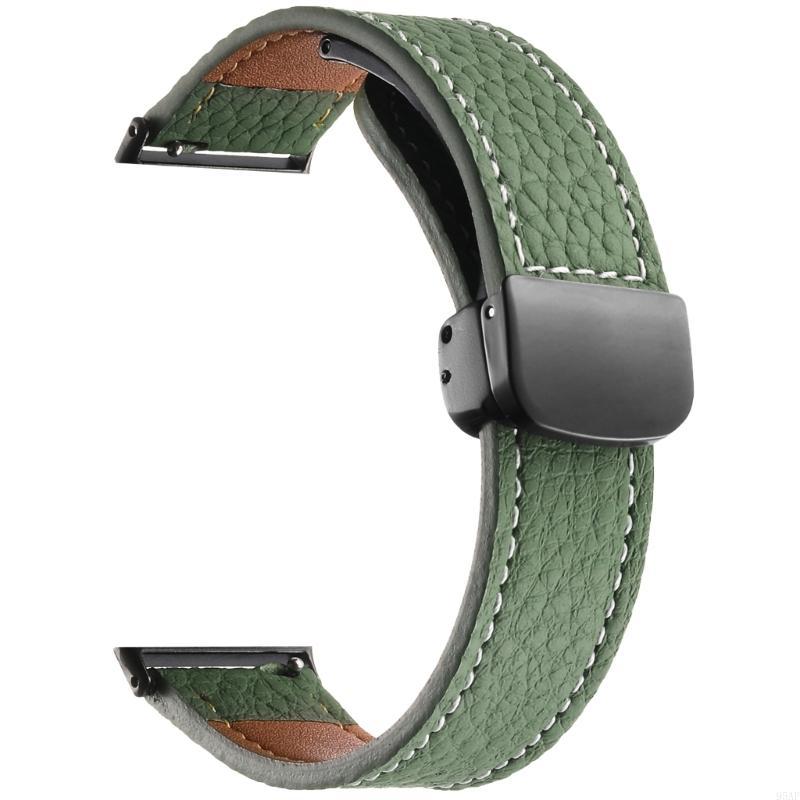 95AF Versatile Leather Watch Strap with Breathable Designings Fashionable Leather Replacement Strap Watch Band for Fit 3