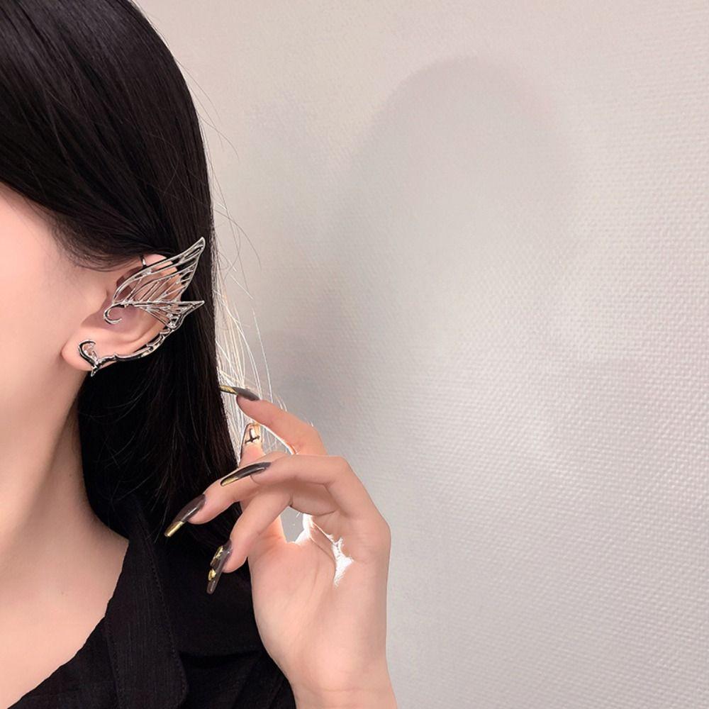 Серьги из цинкового сплава с одной стороны, корейский стиль, кафф, милый эльф, клипса для ушей, подарок для девочек