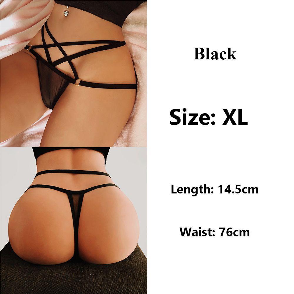 Summer Sheer Bandage Transparent G-string Thongs Underwear Sexy Lace Panties Elastic Straps