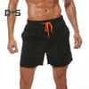 Мужские пляжные шорты с завязками на талии, регулируемые по фигуре, повседневные шорты с карманами, однотонные универсальные шорты для повседневной носки