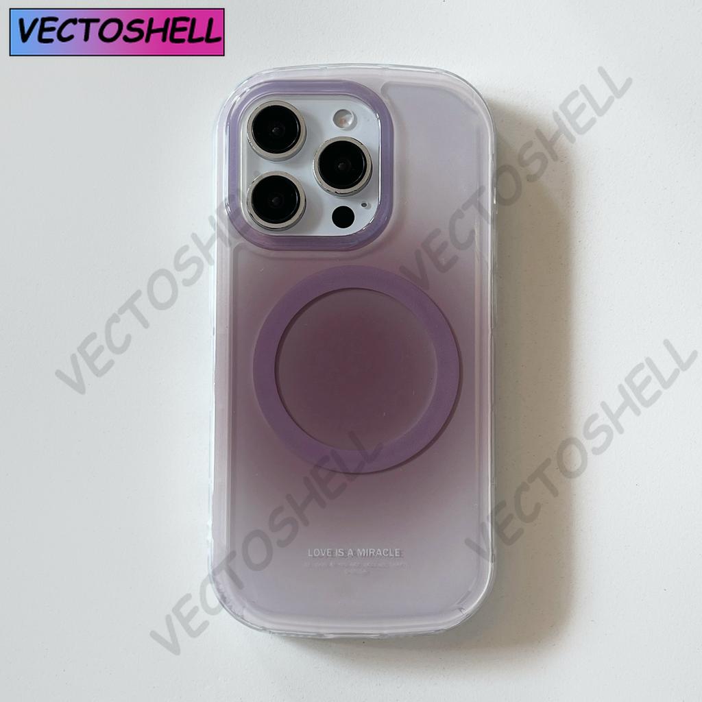 Новый корейский пастельный градиентный магнитный чехол для iPhone 11-16 Pro Max - Ударопрочный мягкий силикон, готов к беспроводной зарядке