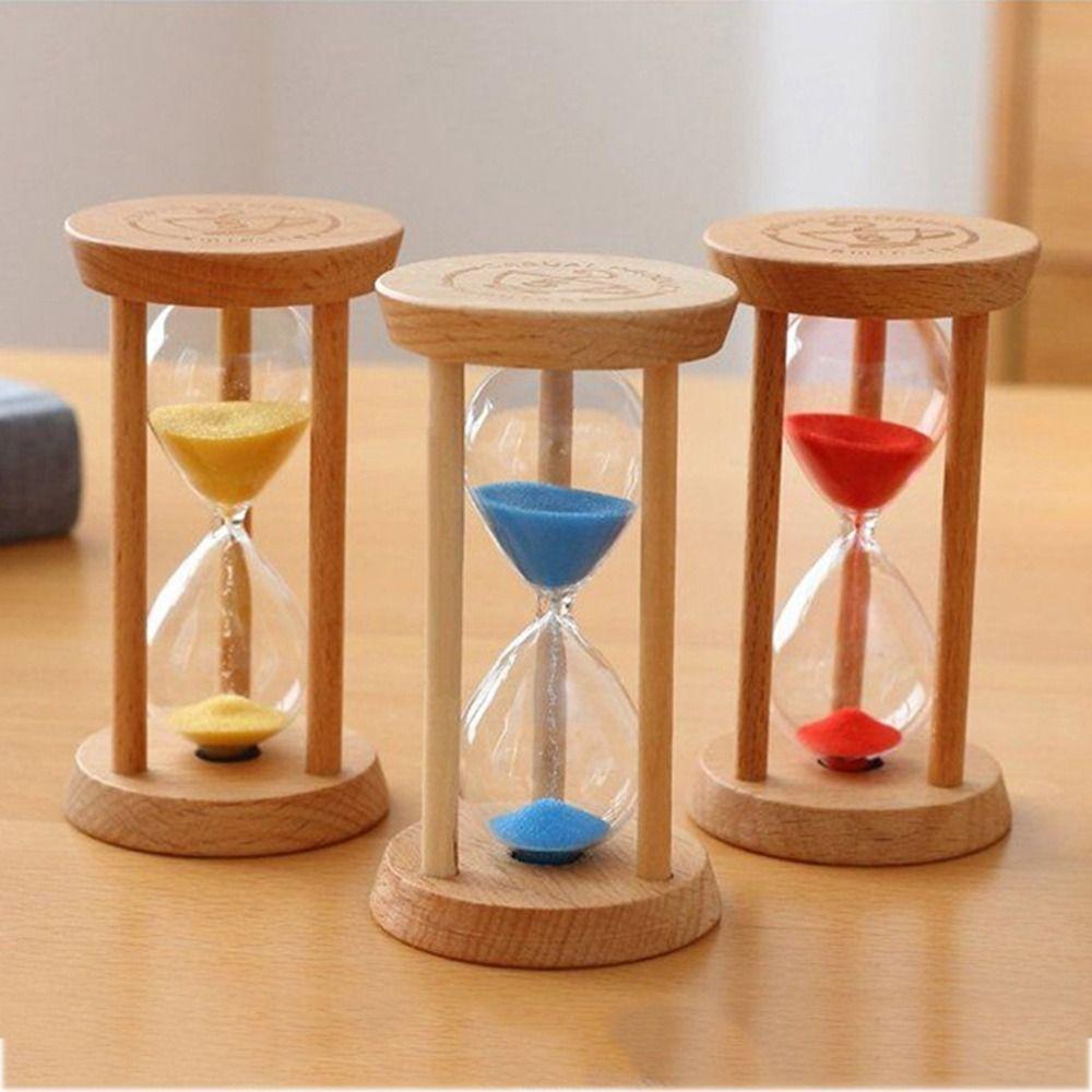 Stable Connection Round Hourglass Timers No Deformation Timer Wooden Hourglass Children Toy