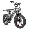 Elekwheels E6 Electric Bicycle 250W Motor 20" Fat Tire Fully Suspended Adult Electric Bike 48V 15Ah LCD Display 7 Speed Max Load 150Kg